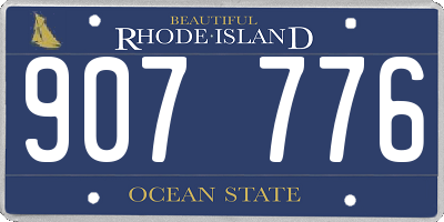 RI license plate 907776
