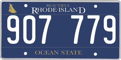 RI license plate 907779