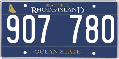 RI license plate 907780