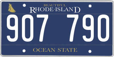 RI license plate 907790