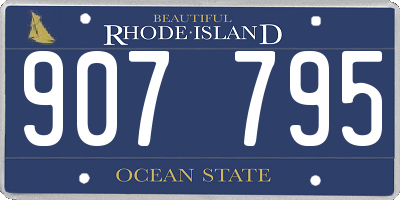 RI license plate 907795