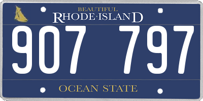 RI license plate 907797