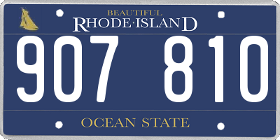 RI license plate 907810