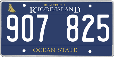 RI license plate 907825