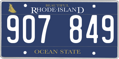 RI license plate 907849