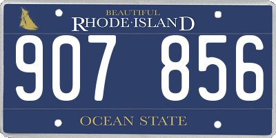 RI license plate 907856