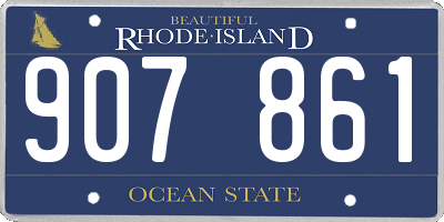RI license plate 907861
