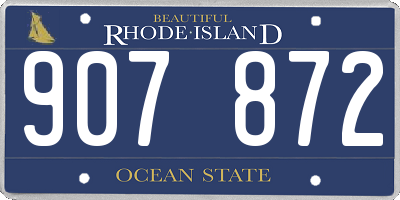RI license plate 907872
