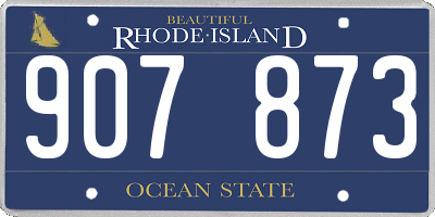 RI license plate 907873