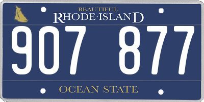 RI license plate 907877