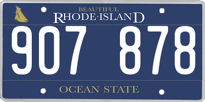 RI license plate 907878