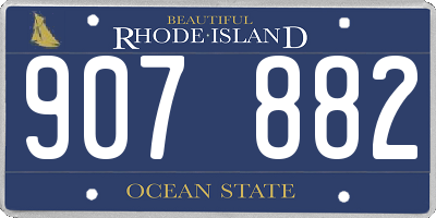 RI license plate 907882