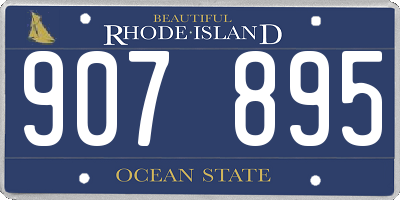 RI license plate 907895
