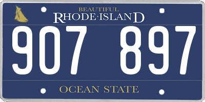 RI license plate 907897