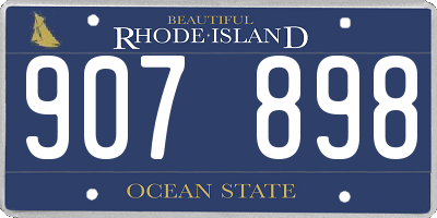 RI license plate 907898