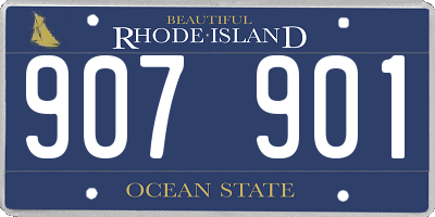 RI license plate 907901