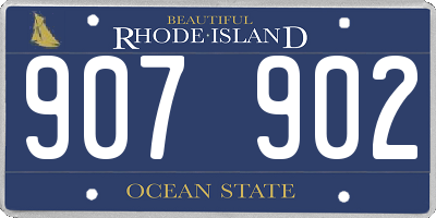 RI license plate 907902