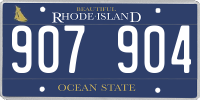 RI license plate 907904