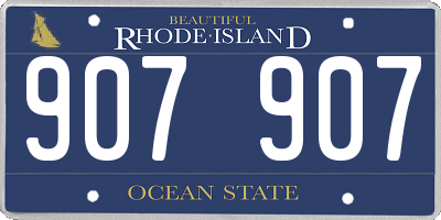 RI license plate 907907