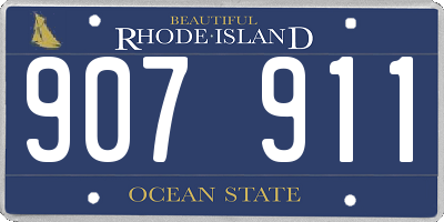 RI license plate 907911