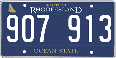 RI license plate 907913