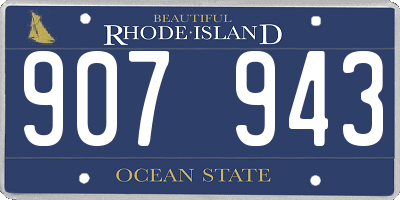 RI license plate 907943