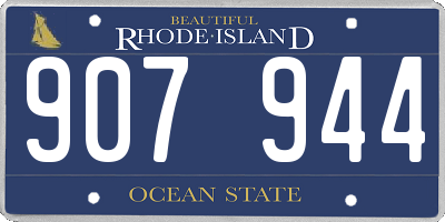 RI license plate 907944