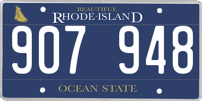 RI license plate 907948