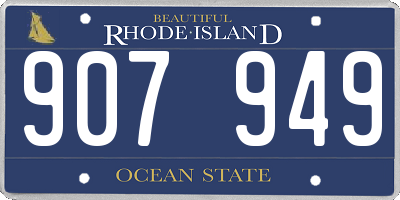 RI license plate 907949