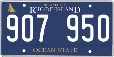 RI license plate 907950