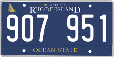 RI license plate 907951