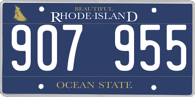 RI license plate 907955