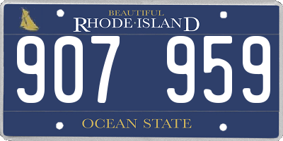 RI license plate 907959