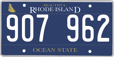 RI license plate 907962