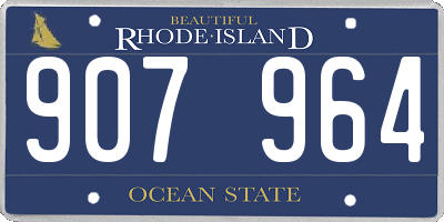 RI license plate 907964
