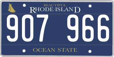 RI license plate 907966