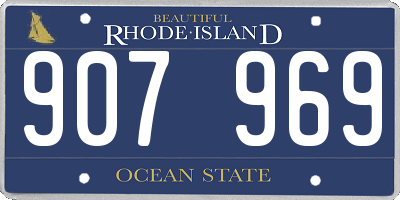 RI license plate 907969