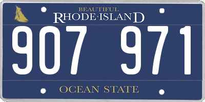 RI license plate 907971