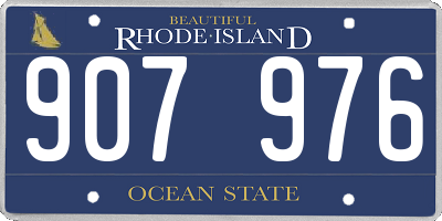 RI license plate 907976