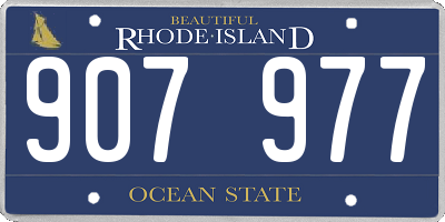 RI license plate 907977