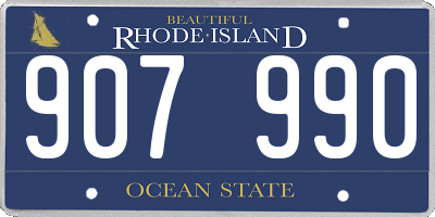 RI license plate 907990