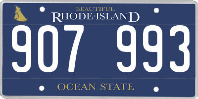 RI license plate 907993