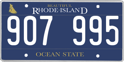 RI license plate 907995