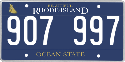 RI license plate 907997
