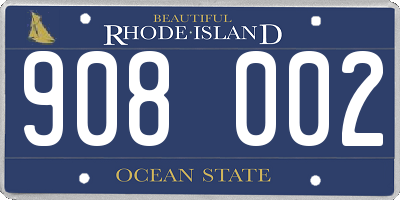 RI license plate 908002