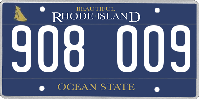 RI license plate 908009