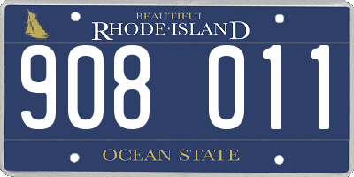 RI license plate 908011