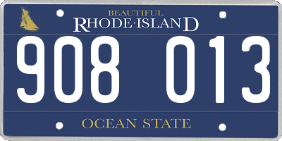 RI license plate 908013