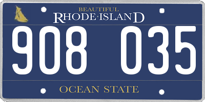 RI license plate 908035