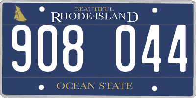 RI license plate 908044